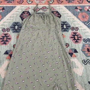 Art Class Sage Green and Pink Floral Dress Girls Size XL 14
